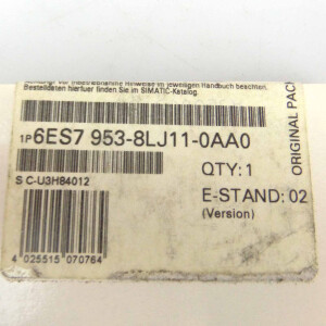 Simatic S7 MMC 6ES7 953-8LJ11-0AA0 512KB SIE