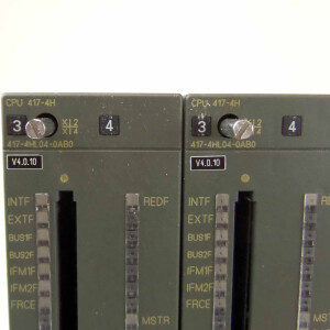 1 Paar Siemens Simatic S7-400H 6ES7 417-4HL04-0AB0 V4.0.10 GEB