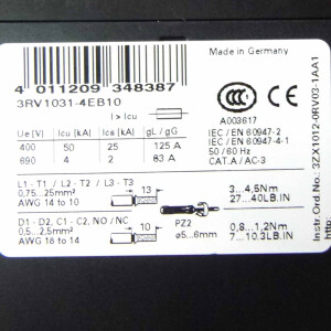 Siemens Leistungsschalter 3RV1031-4EB10  GEB