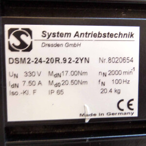 System Antriebstechnik Drehstrom-Motor DSM2-24-20R.92-2YN GEB