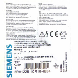 Siemens Verbraucherabzweig 3RA1225-1CR16-4BB4 OVP