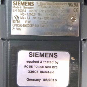 Siemens Synchronservomotor 1FT6034-1AK71-3AG1-Z REM