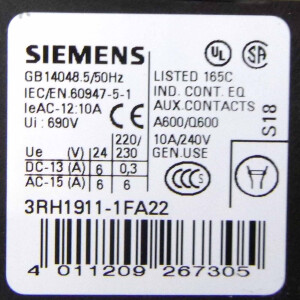 Siemens Starterkombination 3RA1125-1GL16-4BB4 OVP