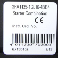 Siemens Starterkombination 3RA1125-1GL16-4BB4 OVP