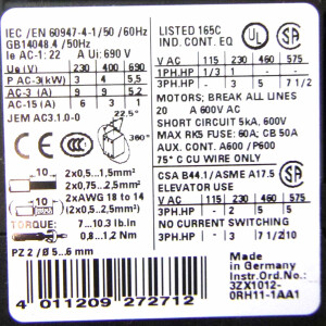 Siemens Starterkombination 3RA1125-0HL16-2BB4 OVP