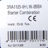 Siemens Starterkombination 3RA1125-0HL16-2BB4 OVP