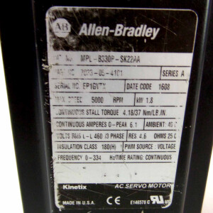 Allen Bradley Servo Motor MPL-B330P-SK22AA Ser.A GEB