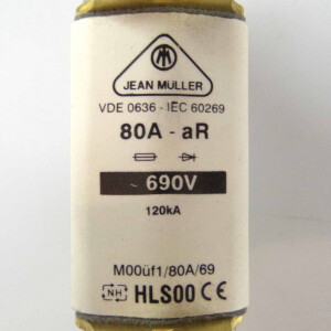 Jean Müller NH-Sicherungseinsatz R5124100 80A Gr.00 690V (3Stk.) OVP