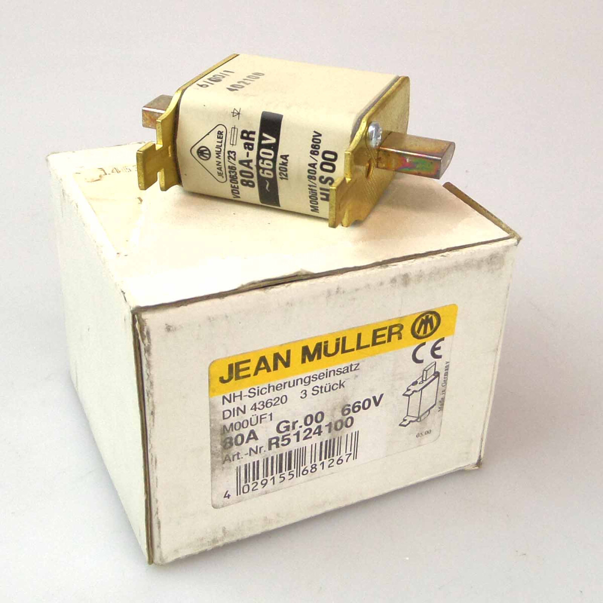 Jean Müller NH-Sicherungseinsatz R5124100 80A Gr.00 660
