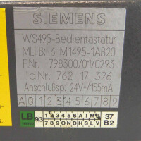Siemens Bedientastatur WS495 6FM1495-1AB20 GEB