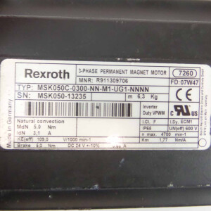 Rexroth Servomotor MSK050C-0300-NN-M1-UG1-NNNN R911309706 GEB