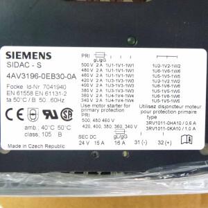Siemens SIDAC-S 4AV3196-0EB30-0A OVP