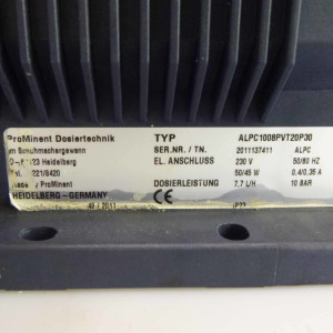 ProMinent alpha Dosierpumpe Typ ALPC1008PVT20P30 7,7 l/h 10 bar GEB