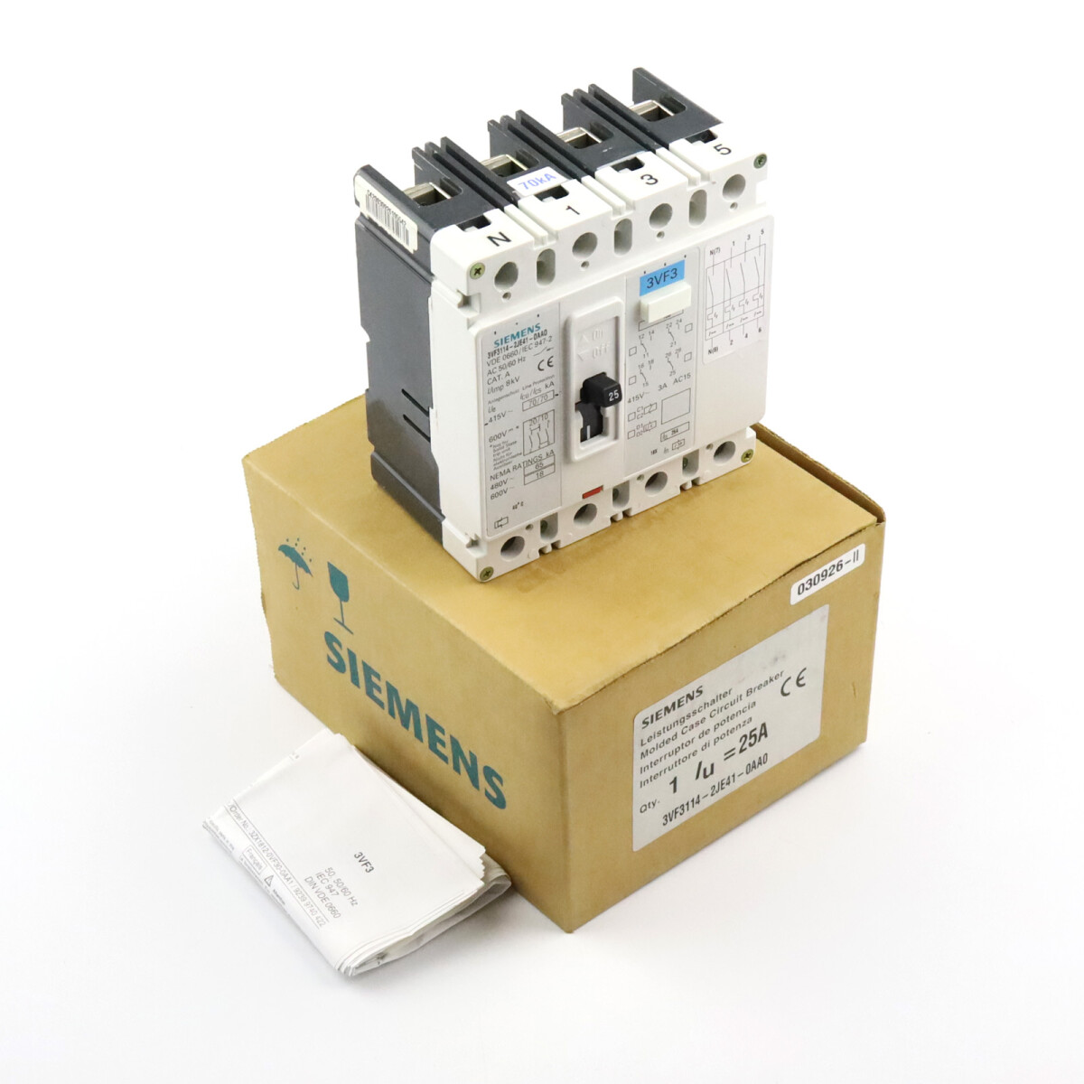 Siemens Leistungsschalter 3VF3114-2JE41-0AA0 OVP