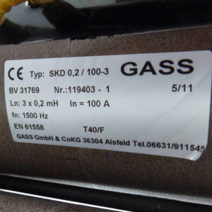 Gass Drossel BV 31769 SKD 0,2 / 100-3 GEB