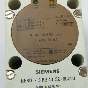 Siemens BERO Induktiver Näherungsschalter 3RG4032-6CC00 GEB