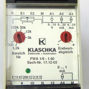 KLASCHKA Auswertegerät FWA 1/6 - 1.60 17.12-02 GEB