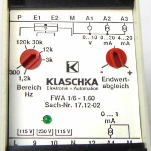 KLASCHKA Auswertegerät FWA 1/6 - 1.60 17.12-02 GEB #K2