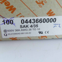 Weidmüller Durchgangsklemme SAK4/35 0443660000 (74Stk.) OVP