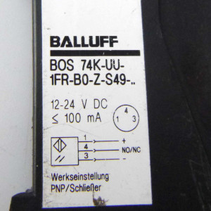 Balluff Optosensor BOS 74K-UU-1FR-B0-Z-S49 GEB