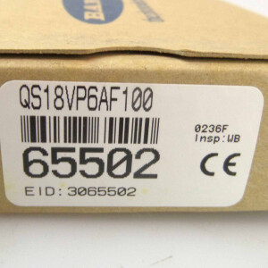 Banner Sensor QS18VP6AF100 65502 OVP