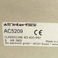 ifm AS-Interface Modul AC5209 Classicline 4DI 4DO IP67 OVP