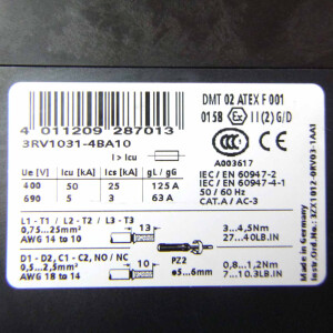 Siemens Leistungsschalter 3RV1031-4BA10  NOV
