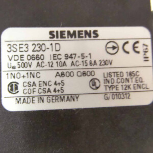 Siemens Positionsschalter 3SE3 230-1D OVP