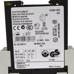 Siemens Sicherheitsschaltgerät 3TK2830-1CB30 GEB