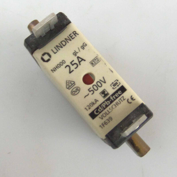 Lindner NH-Sicherungseinsatz NH000 gL/gG 25A/500V NOV