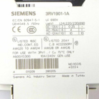 Siemens Leistungsschalter 3RV1421-0JA10 + 3RV1901-1A OVP