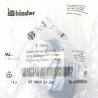 binder gmbh Stecker 99 0430 24 04 3013350653 OVP