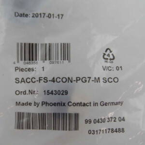Phoenix Contact Steckverbinder SACC-FS-4CON-PG7-M SCO 1543029 OVP