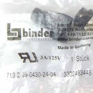 binder Stecker 713 2 99-0430-24-04 3302483448 OVP