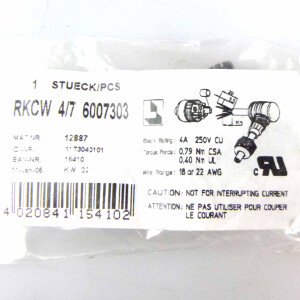 binder Stecker RKCW 4/7 6007303 OVP