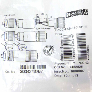 Phoenix Contact Bussystem-Steckverbinder SACC-FSB-5SC SH IB SCO 1432826 OVP