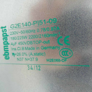 ebm-papst Radiallüfter G2E140-PI51-09 230V GEB
