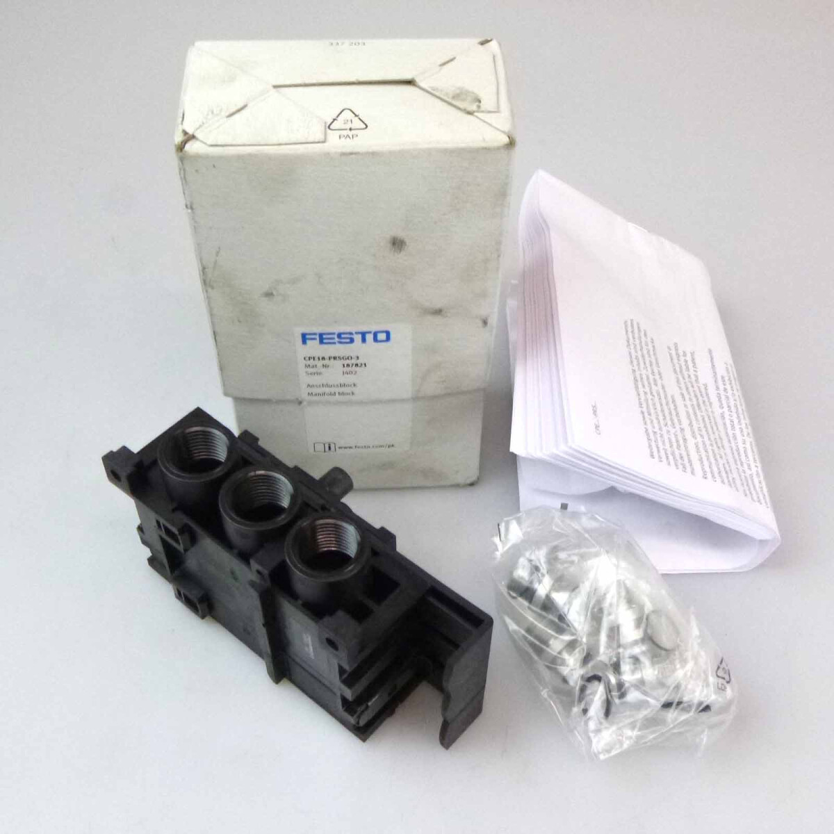 Festo Anschlussblock CPE18-PRSGO-3 187821 OVP