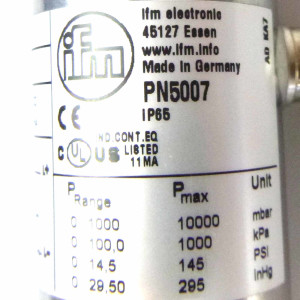ifm electronic Drucksensor PN-001BRBR14-HFPKG/US/ /V PN5007 OVP
