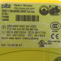 Pilz Sicherheitsrelais PNOZ 11 230-240VAC 24VDC 7n/o 1n/c 774086 GEB