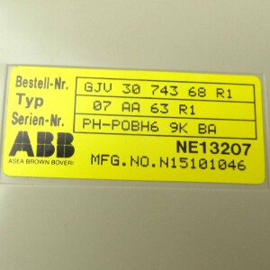 ABB Analog Output Module 07 AA 63 R1 Bestell-Nr.: GJV 30 743 68 R1 OVP