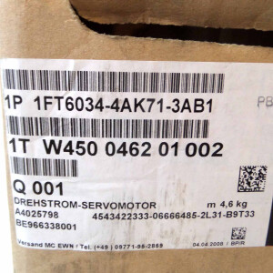 Siemens Synchronservomotor 1FT6034-4AK71-3AB1 OVP
