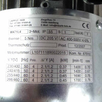 Laipple/KEB Drehstrommotor MA71L4 230/400V 50Hz 0,37kW 1400 min-1 NOV