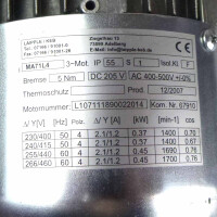Laipple/KEB Drehstrommotor MA71L4 230/400V 50Hz 0,37kW 1400 min-1 #K2 NOV