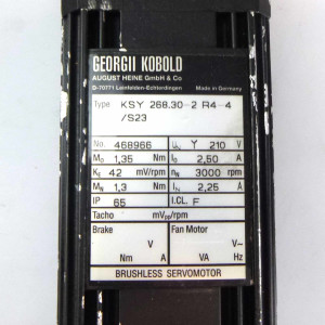 Georgii Kobold Servomotor KSY 268.30-2 R4-4/S23 210V 3000rpm GEB