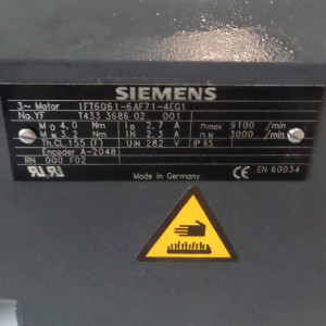Siemens Synchronservomotor 1FT6061-6AF71-4EG1 GEB