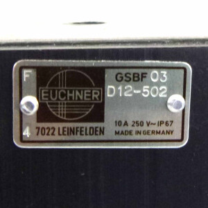 Euchner Reihengrenztaster GSBF03D12-502 10A 250V OVP