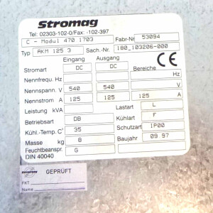 Stromag C-Modul Power Supply AKM 125.3 180_103206-000 4701703 GEB