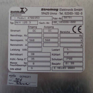 Stromag C-Modul Power Supply AKM 125.3 180_103206-000 4702353 GEB