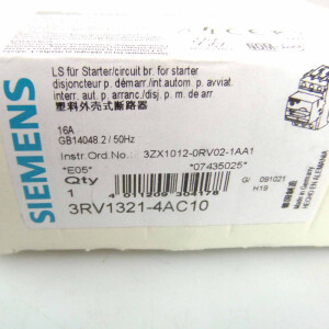 Siemens Leistungsschalter 3RV1321-4AC10 OVP